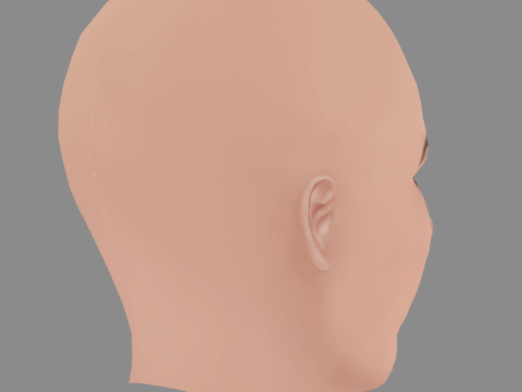 Isla Fisher Head - No Hair - Low poly head for game Modèle 3D
