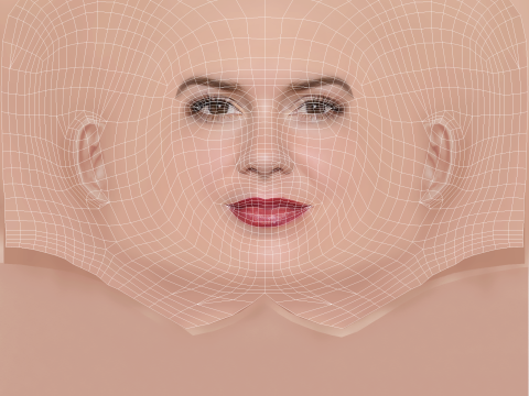 Isla Fisher Head - No Hair - Low poly head for game Modèle 3D