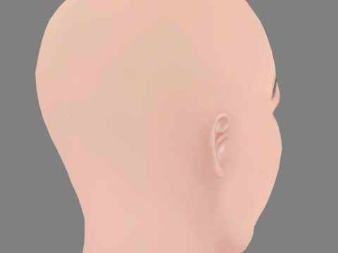 Isis Valverde Head - No Hair - Low poly head for game 3D Model