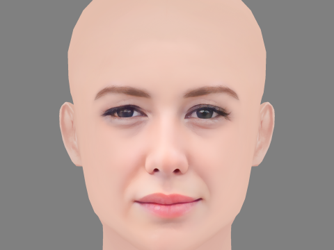 Irina Starshenbaum Head - No Hair - Low poly head for game 3D मॉडल