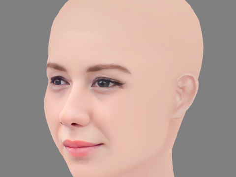 Irina Starshenbaum Head - No Hair - Low poly head for game 3D मॉडल
