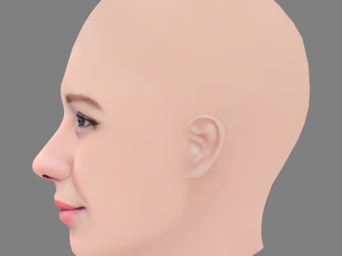Irina Starshenbaum Head - No Hair - Low poly head for game 3D मॉडल