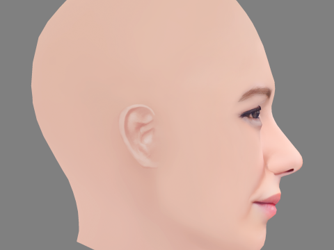 Irina Starshenbaum Head - No Hair - Low poly head for game 3D मॉडल