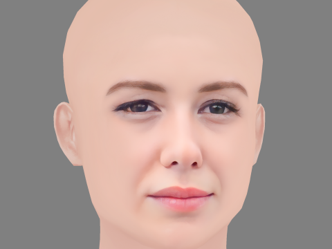 Irina Starshenbaum Head - No Hair - Low poly head for game 3D मॉडल
