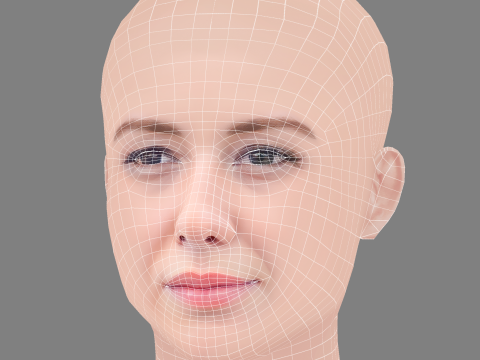 Irina Starshenbaum Head - No Hair - Low poly head for game 3D मॉडल