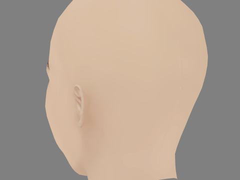 Indiana Evans Head - No Hair - Low poly head for game 3D 模型
