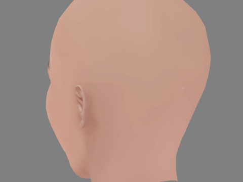 India Amarteifio Head - No Hair - Low poly head for game 3D 模型