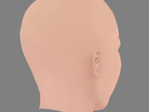 Hunter Schafer Head - No Hair - Low poly head for game 3D Модель