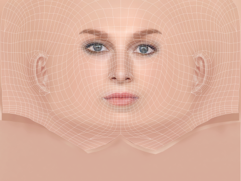 Hunter Schafer Head - No Hair - Low poly head for game 3D Модель