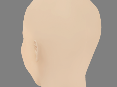 Honor Swinton Byrne Head - No Hair - Low poly head for game 3D Model