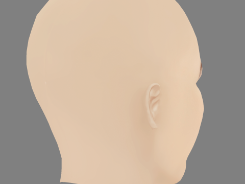 Honor Swinton Byrne Head - No Hair - Low poly head for game 3D Model