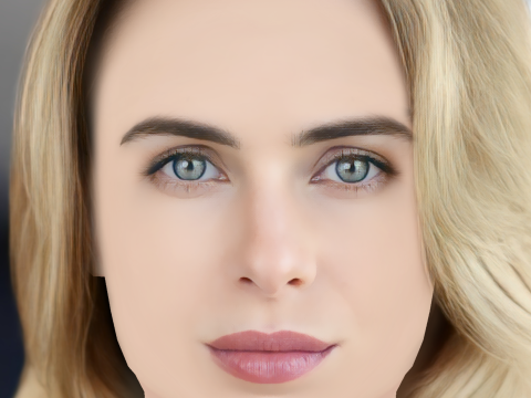 Holly Deveaux Head - No Hair - Low poly head for game 3Dモデル