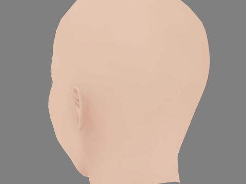 Holly Deveaux Head - No Hair - Low poly head for game Modello 3D