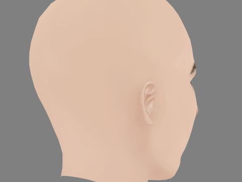 Holly Deveaux Head - No Hair - Low poly head for game Modello 3D