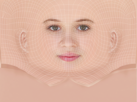 Holly Barrett Head - No Hair - Low poly head for game Model 3D
