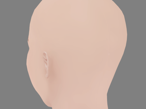 Hannah Vandenbygaart Head - No Hair - Low poly head for game 3D Model