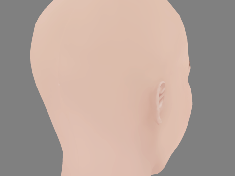 Hannah Vandenbygaart Head - No Hair - Low poly head for game 3D Model