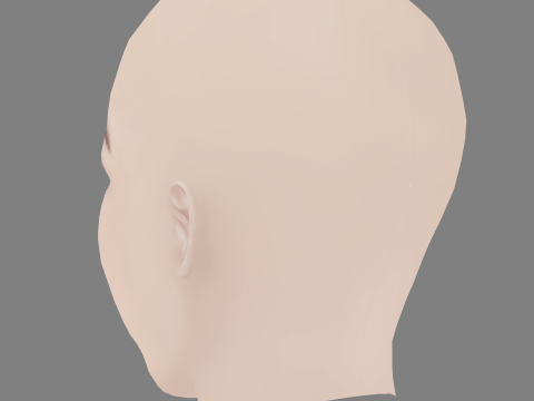 Hannah Monson Head - No Hair - Low poly head for game 3Dモデル