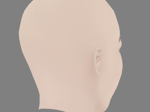 Hannah Monson Head - No Hair - Low poly head for game 3Dモデル