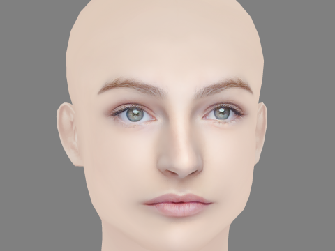 Hannah Monson Head - No Hair - Low poly head for game 3Dモデル