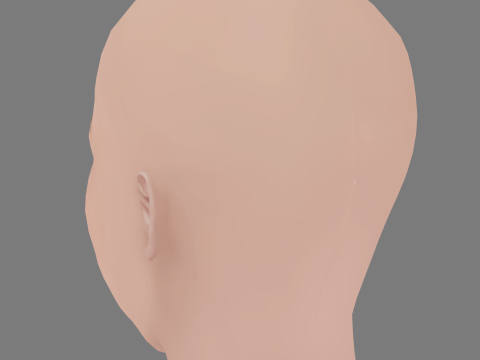 Hannah Dodd Head - No Hair - Low poly head for game Modèle 3D