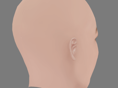 Hannah Dodd Head - No Hair - Low poly head for game Modèle 3D