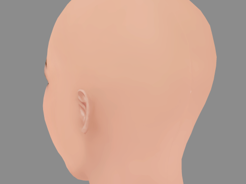 Haley Pullos Head - No Hair - Low poly head for game Modelo 3D