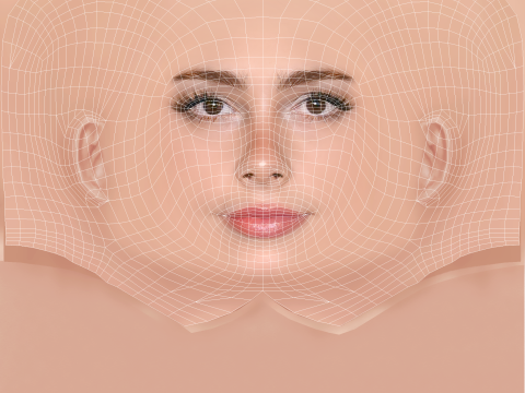 Haley Pullos Head - No Hair - Low poly head for game Modelo 3D