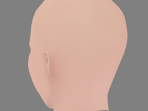 Greta Scarano Head - No Hair - Low poly head for game 3D 모델