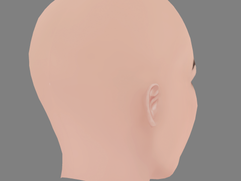 Greta Scarano Head - No Hair - Low poly head for game 3D 모델