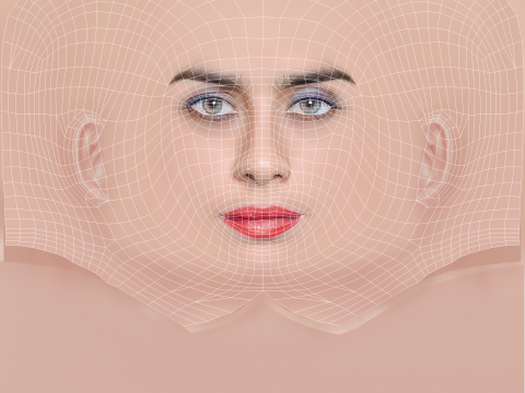 Greta Scarano Head - No Hair - Low poly head for game 3D 모델