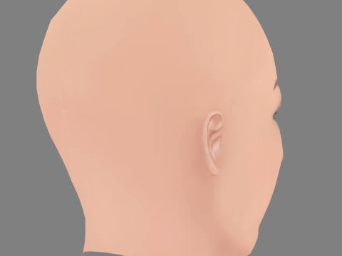Grazi Massafera Head - No Hair - Low poly head for game 3D Model