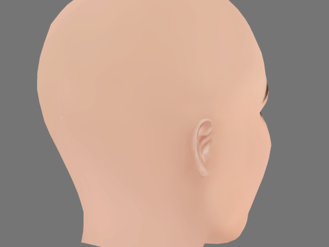 Giulia Michelini Head - No Hair - Low poly head for game 3D-Modell