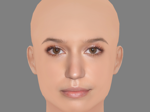 Gideon Adlon Head - No Hair - Low poly head for game Model 3D