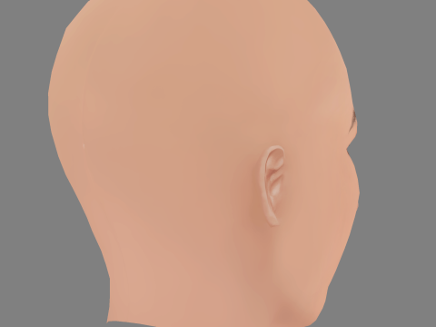Gideon Adlon Head - No Hair - Low poly head for game Model 3D