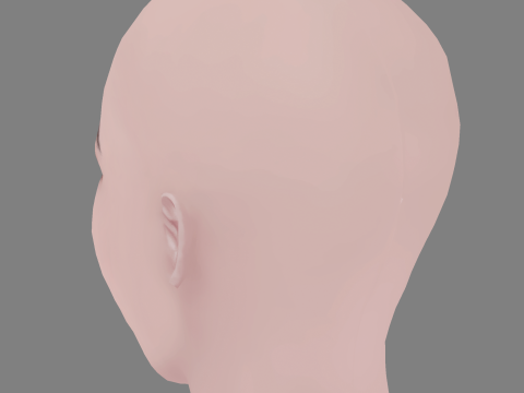 Garance Marillier Head - No Hair - Low poly head for game Model 3D