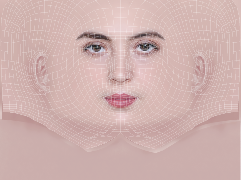 Garance Marillier Head - No Hair - Low poly head for game Model 3D
