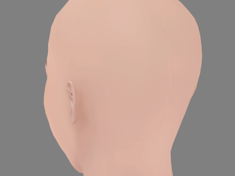 Freya Tingley Head - No Hair - Low poly head for game Modèle 3D