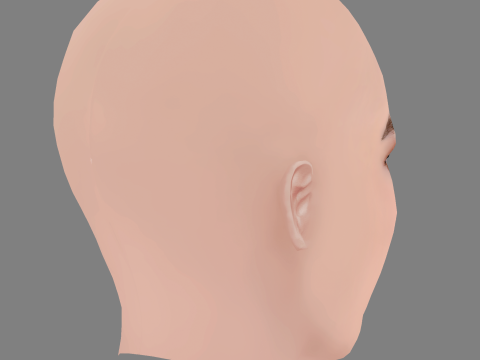Freya Tingley Head - No Hair - Low poly head for game Modèle 3D