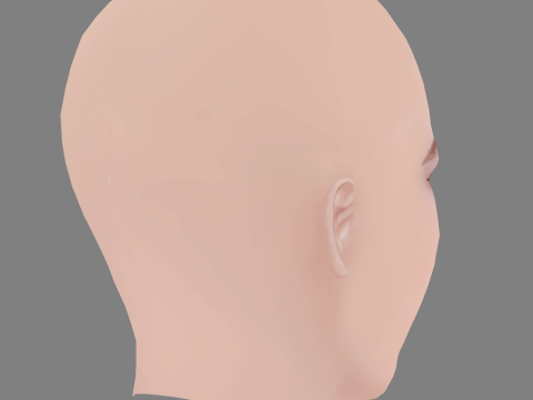 Freya Allan Head - No Hair - Low poly head for game Model 3D