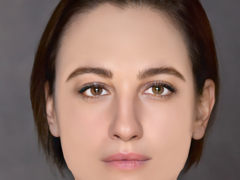 Francesca Inaudi Head - No Hair - Low poly head for game 3D-Modell