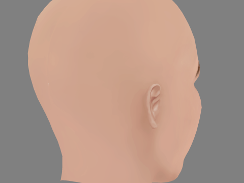 Francesca Inaudi Head - No Hair - Low poly head for game 3D-Modell
