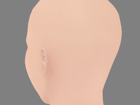 Francesca Chillemi Head - No Hair - Low poly head for game Modelo 3D