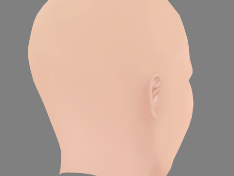 Francesca Chillemi Head - No Hair - Low poly head for game Modelo 3D