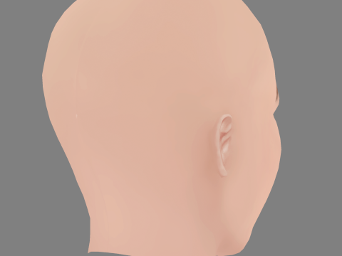 Fernanda Castillo Head - No Hair - Low poly head for game Modèle 3D