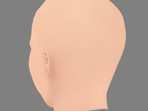 Federica Sabatini 头 - 无头发 - 低聚游戏头 3D 模型