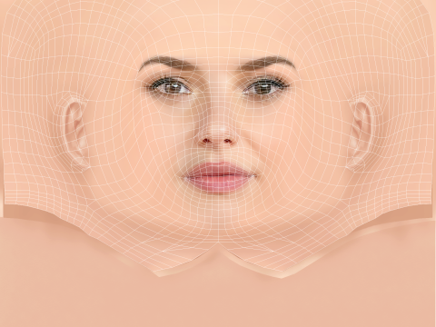 Federica Sabatini 头 - 无头发 - 低聚游戏头 3D 模型