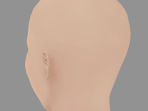Fatima Molina Head - No Hair - Low poly head for game 3D Модель