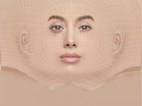 Fatima Molina Head - No Hair - Low poly head for game 3D Модель