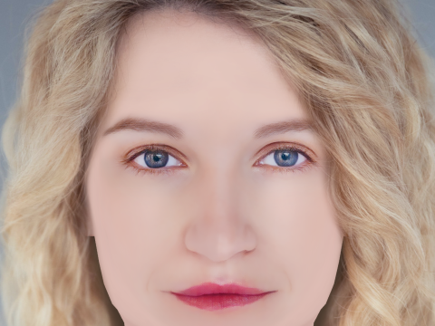 Evgeniya Malakhova Head - No Hair - Low poly head for game 3Dモデル
